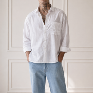 White Oversized Casual Shirt